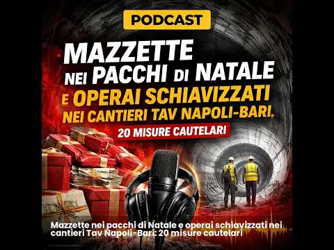 Video Mazzette nei pacchi di Natale e operai schiavizzati nei cantieri Tav Napoli-Bari: 20 misure caute...
