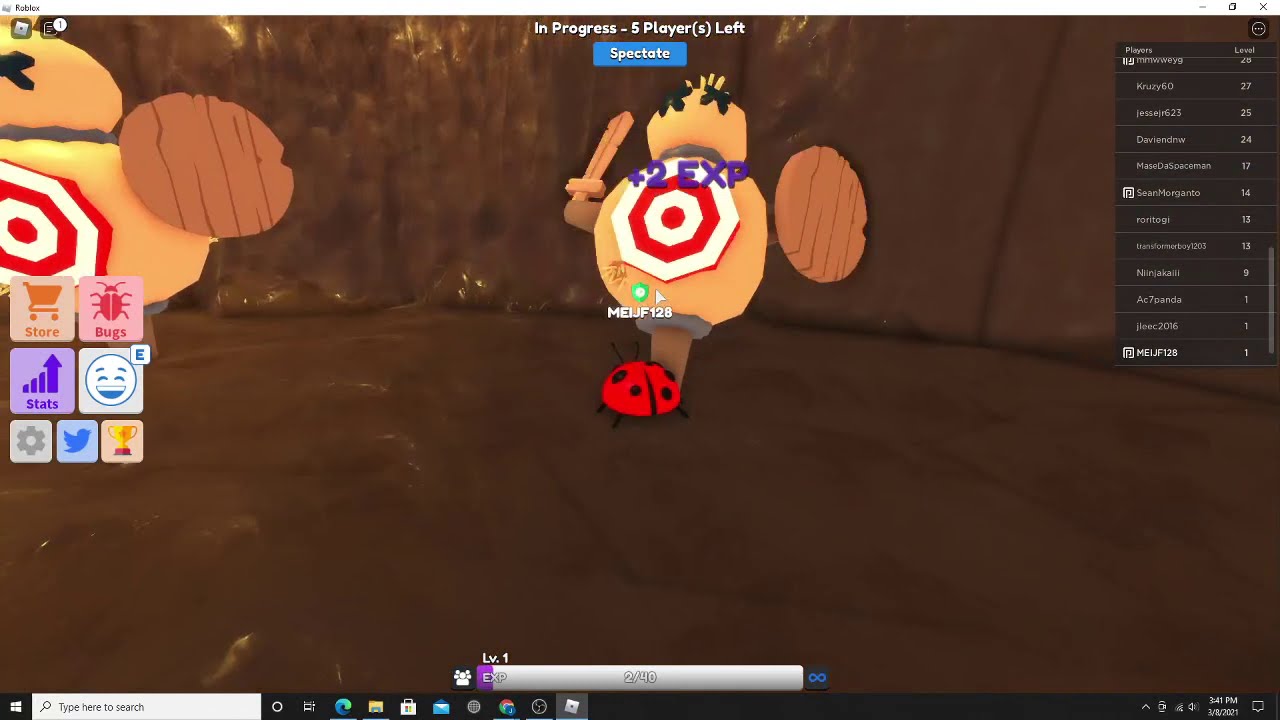 Becoming a bug and running away from evil spiders!!! | Little world Roblox