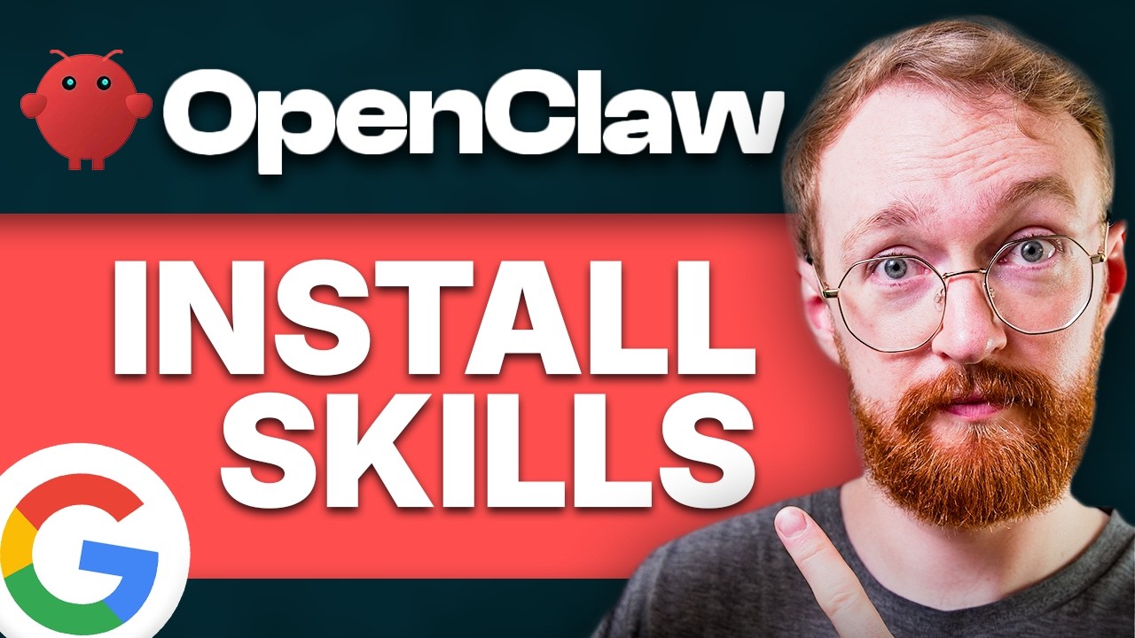 How to Install Skills on OpenClaw (Google Workspace) - YouTube