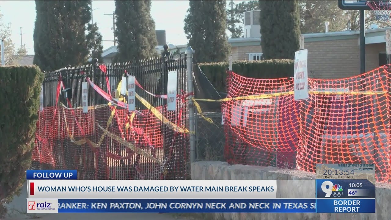 Family of 10 displaced by water main break