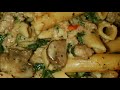 Chicken Spinach Mushroom Pasta - Ground Chicken and Whole Wheat Penne Pasta image