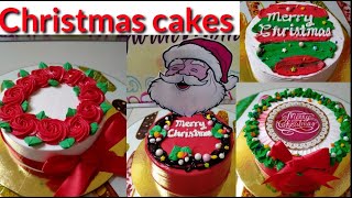 Christmas cakes decorating ideas || Christmas cakes design || easy tutorial