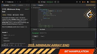 LEETCODE DAILY QUESTION 3133 | Minimum Array End | Is Kabir Coding #computerscience