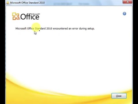 How To Fix Microsoft Office 2010,2013 Encountered An Error During Setup. #microsoftoffice