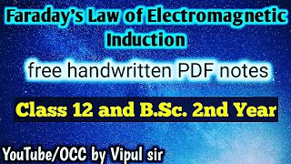 Faraday's Law of Electromagnetic Induction | Most Imp. Q. Part- 5 | Class 12 & Bsc 2nd Year Physics