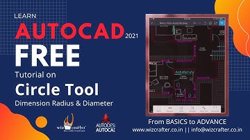 #4 | AutoCAD Tutorial - R2021 | Circle Tool, Dimension Radius, Diameter