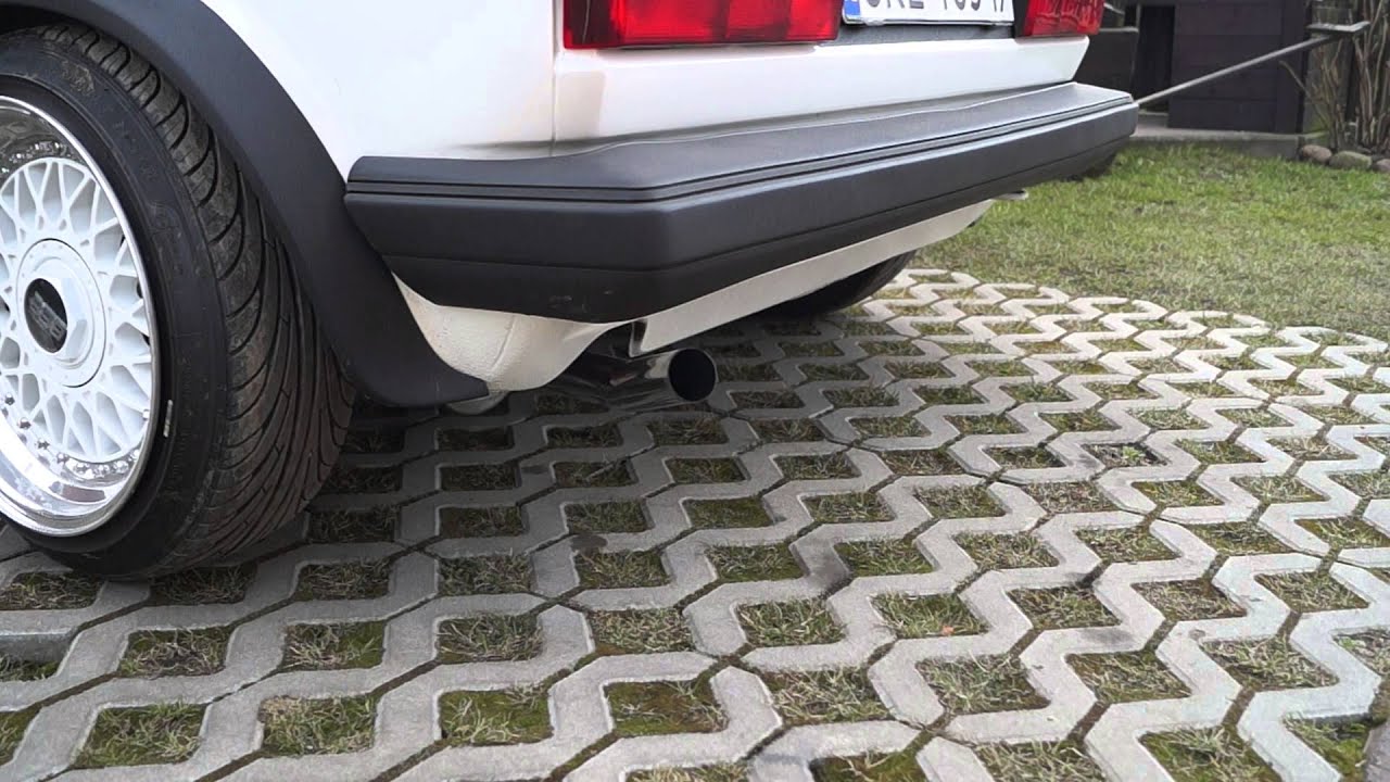VW Golf Mk1 custom exhaust 2" sound YouTube