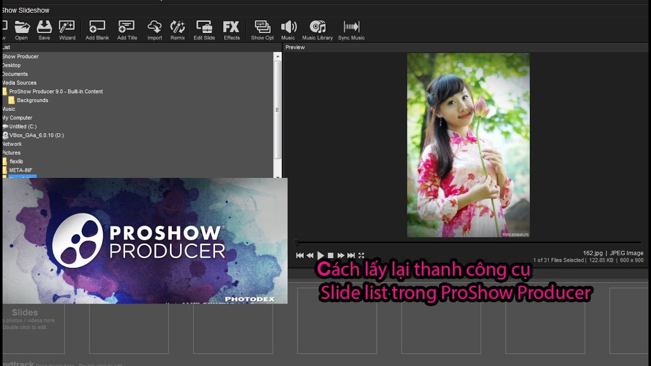 Cách lấy lại thanh công cụ Slide ProShow Producer - YouTube