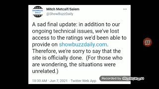 A late farewell to Showbuzzdaily.