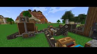 Minecraft Create Mod + Handcrafted - automatic chair mill.