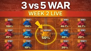 🔥 Gold Vein War Week 2 LIVE | 3 vs 5 War Strategy & Commentary