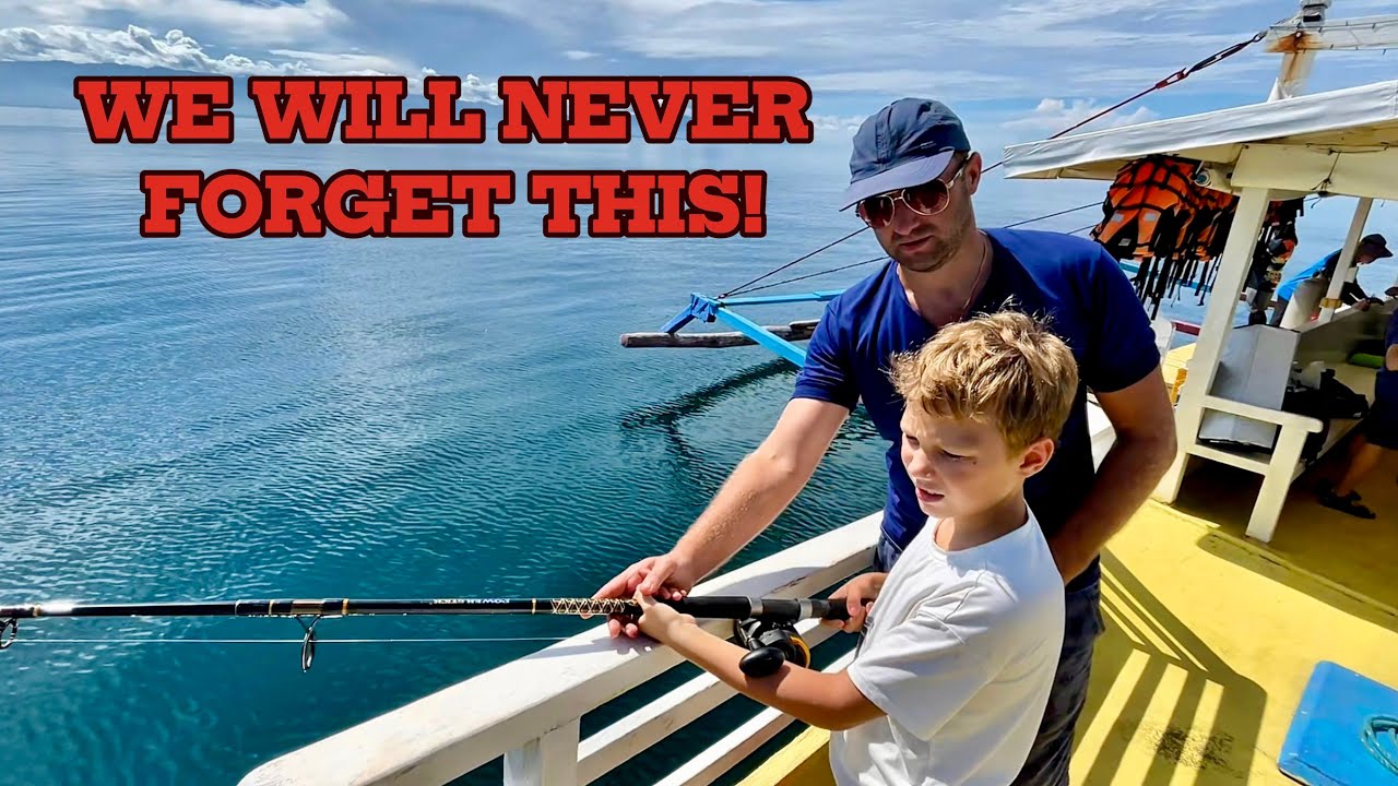 MY FAMILY'S FIRST TIME FISHING ON A BOAT IN THE OPEN SEA!