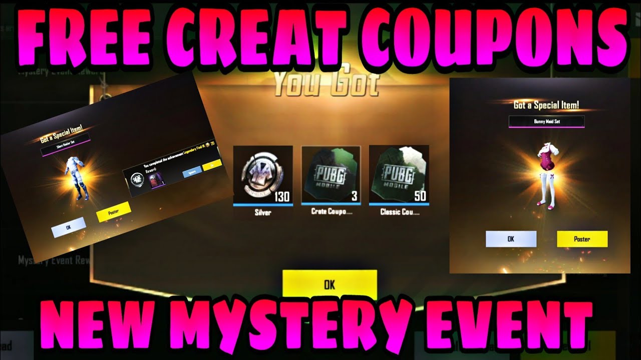 FREE CREAT COUPONS NEW MYSTERY EVENT LEGENDARY OUTFIT NO VPN