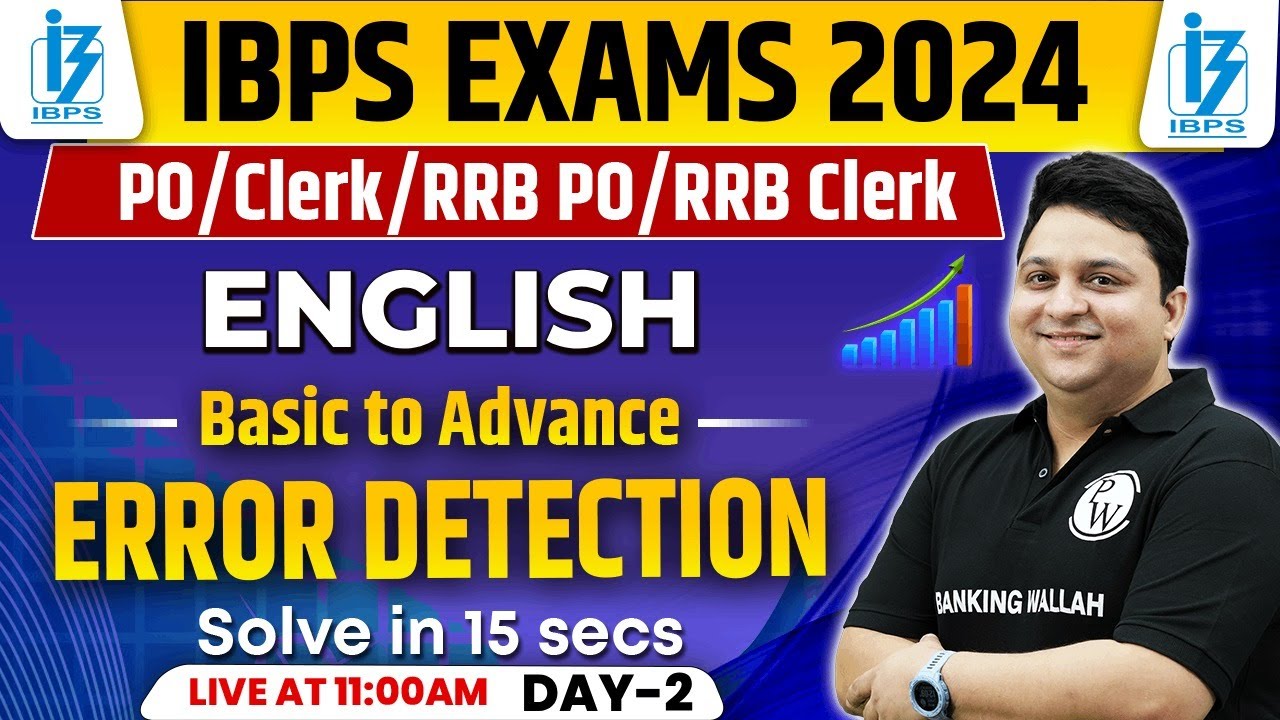 IBPS Exams 2024 | Error Detection For Bank Exam | Error Detection Basic to Advanced | By Anubhav Sir
