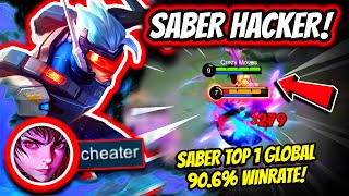 THEY ACCUSE HIM OF HACKING! REAL SABER TOP 1 GLOBAL 90.6% WINRATE! | MOBILE LEGENDS