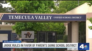Judge rules in favor of parents suing Temecula over controversial policies