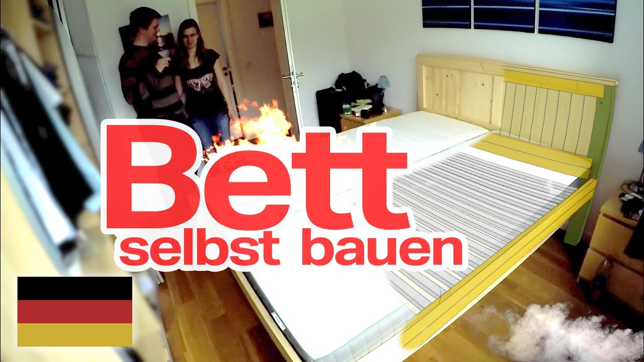 Bett selber bauen (diy, deutsch/german) youtube