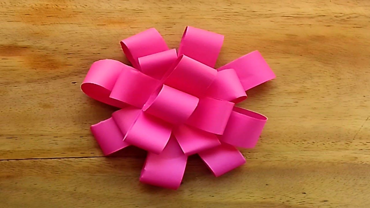 How to Make Paper Bow/Ribbon l Origami Paper Bow/Ribbon YouTube