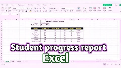 How to make Progress report in excel | excel course video | tricks