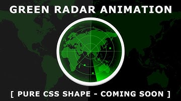CSS Radar Animation - Pure CSS Shape - Css Animation Effects - Tutorial Will Be Uploaded Coming Soon