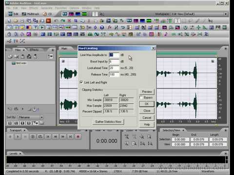30. Hard Limiter или жёсткий ограничитель в Adobe Audition ...