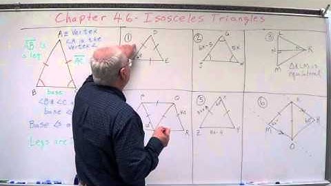 Geometry Chapter 4.6 - Isosceles Triangles - Sample Problems