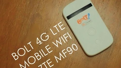 [REVIEW] Bolt 4G LTE Mobile Wifi ZTE MF90
