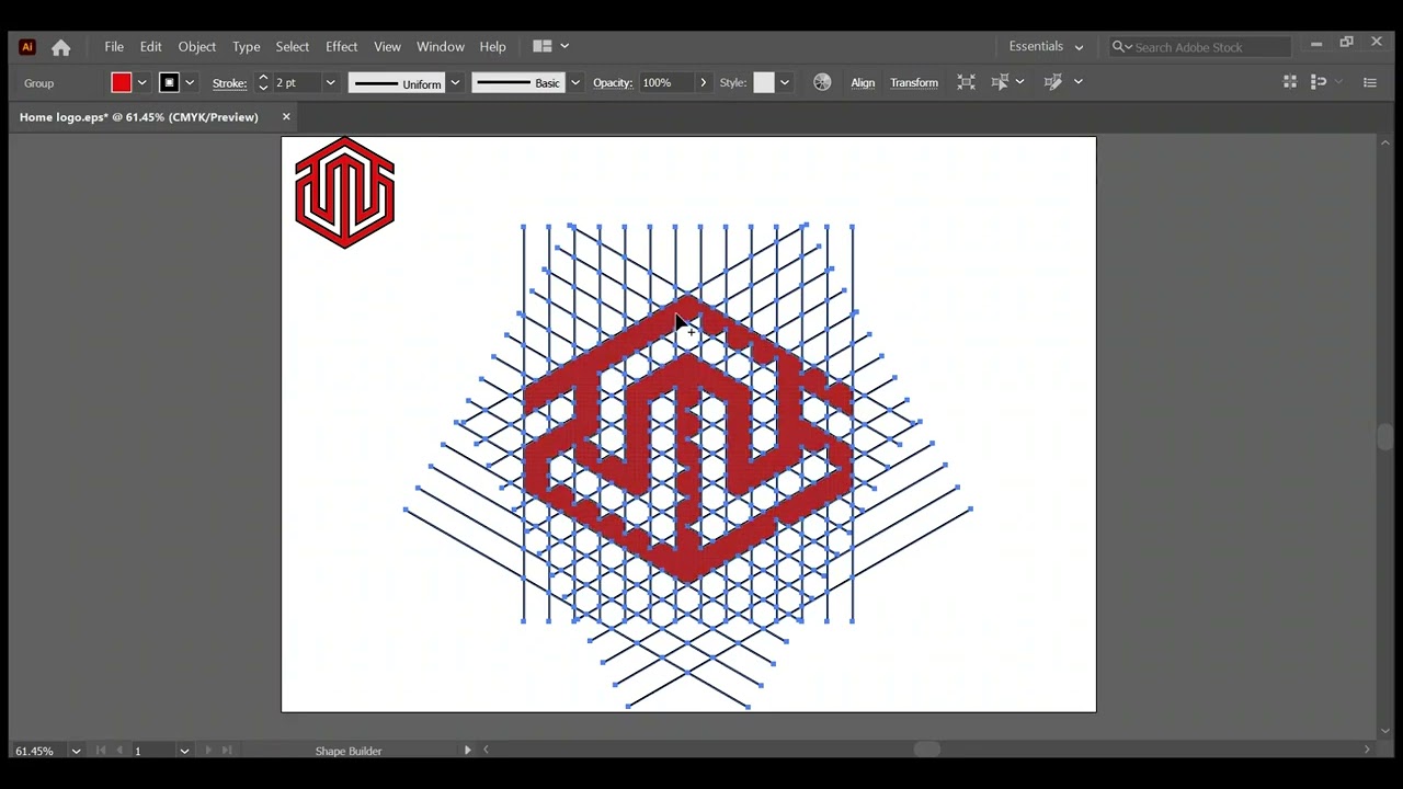 Modern Geometric “M” Monogram Logo