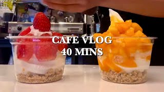 🎖️📖Study With Cafe Vlog📖🎖️｜40 minutes collection｜Yogerpresso Vlog｜asmr