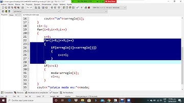 Moda en un arreglo unidimensional