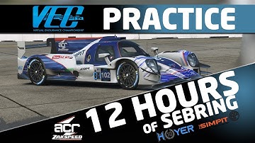rFactor 2 - 12 hours of Sebring of VEC in LMP2 - Practice Traffic Testing and Chatting