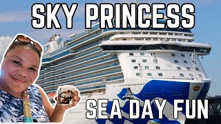 Sky Princess 2024 SEA DAY- Princess Premier, Pools, The Enclave, Gala Night, and More!