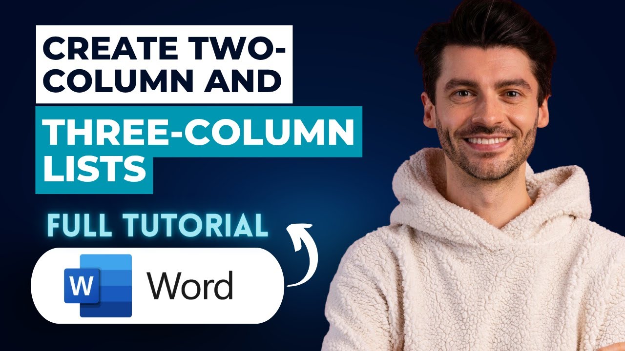 Word Three Columns Example How to Create Two-column and Three-column Lists in Microsoft Word [2026 ...