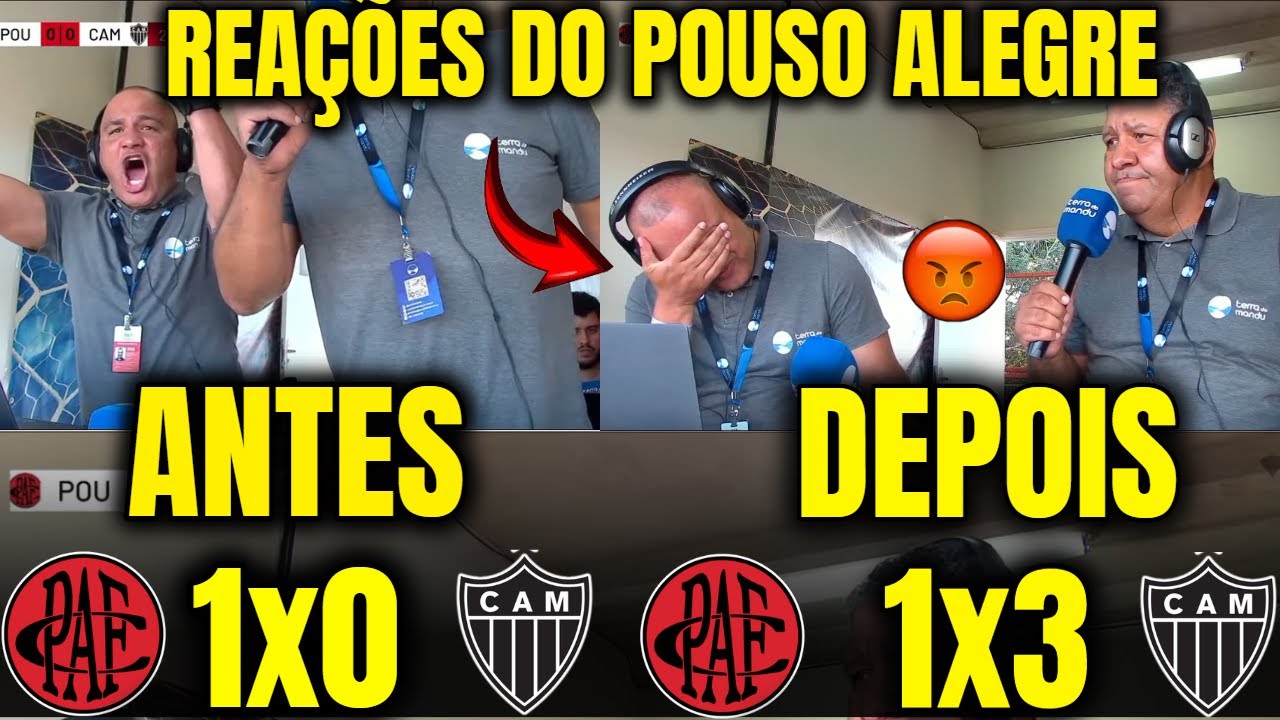 REAÇÕES DOS NARRADORES DE POUSO ALEGRE E DA 98 LVE à VITÓRIA DO GALO POUSO ALGRE FC 1X3 ATLÉTICO MG