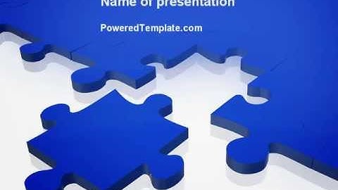 Blue Puzzle PowerPoint Template by PoweredTemplate.com