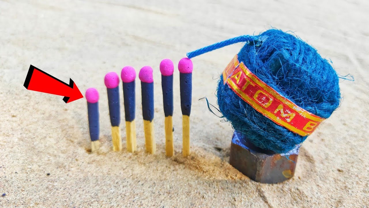 5000 matchstick chain reaction with fireworks Firecracker testing 2023