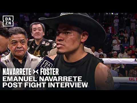 Emanuel Navarrete reacts to his loss to O'Shaquie Foster and vows to do things differently!