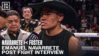 Emanuel Navarrete reacts to his loss to O'Shaquie Foster and vows to do things differently!