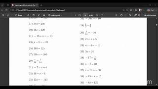 Information Algebra Practice Problems Update