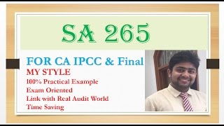 SA 265 |Standards on Auditing| Communicating Deficiencies In Internal Control to TCWG and Mgt.