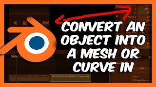 Celebrity How to Convert an Object into a Mesh or Curve in Blender Profile
