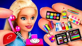 45 MINIATURE BARBIE IDEAS / DIY BARBIE MAKEUP, DOLLHOUSE, MINI STUFF FOR DOLL ~ BIG COLLECTION