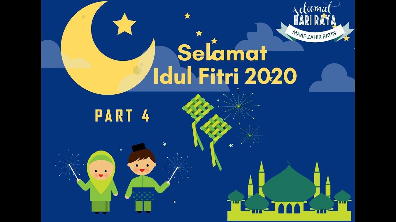 Video Animasi Selamat  hari raya idul  Fitri  2022 part 4 