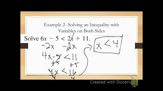 Algebra 1- 2.4 Solving Multi-Step Inequalities Notes (1st hour)