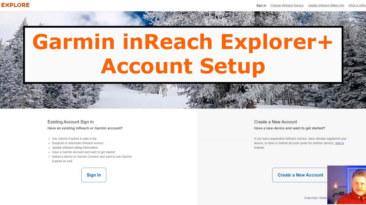 garmin inreach explorer account