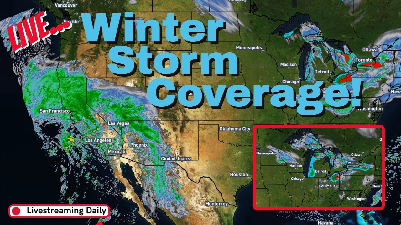 Heavy Great Lakes Snow & Clipper System! - California Rain! - YouTube