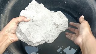 gray dirt slabs crumbling in water 🌊 oddly satisfying 🥰