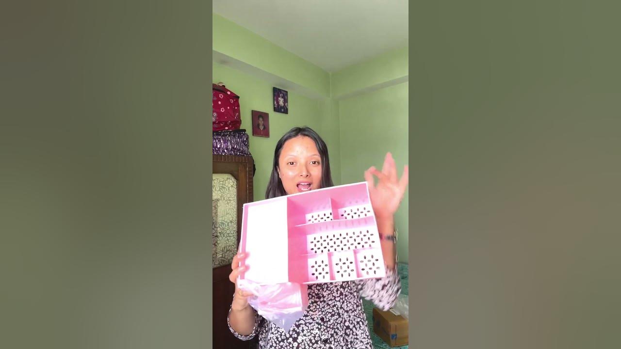 Pink cosmetic storage box from Flipkart ❤️‍🔥
