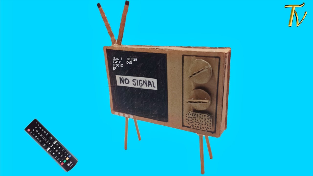 Как сделать самодельный телевизор из картона | Изготовление старомодного телевизора