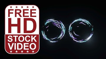 Free Stock Videos – particles sparks moving in 3 circles on black background 2D animation
